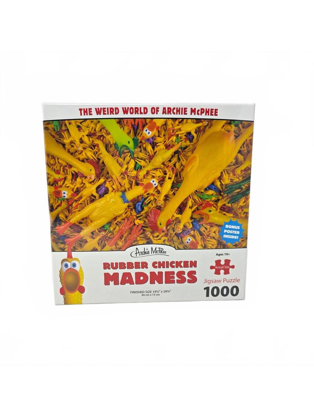 Archie McPhee Rubber Chicken Madness 1000 Piece Puzzle New Sealed